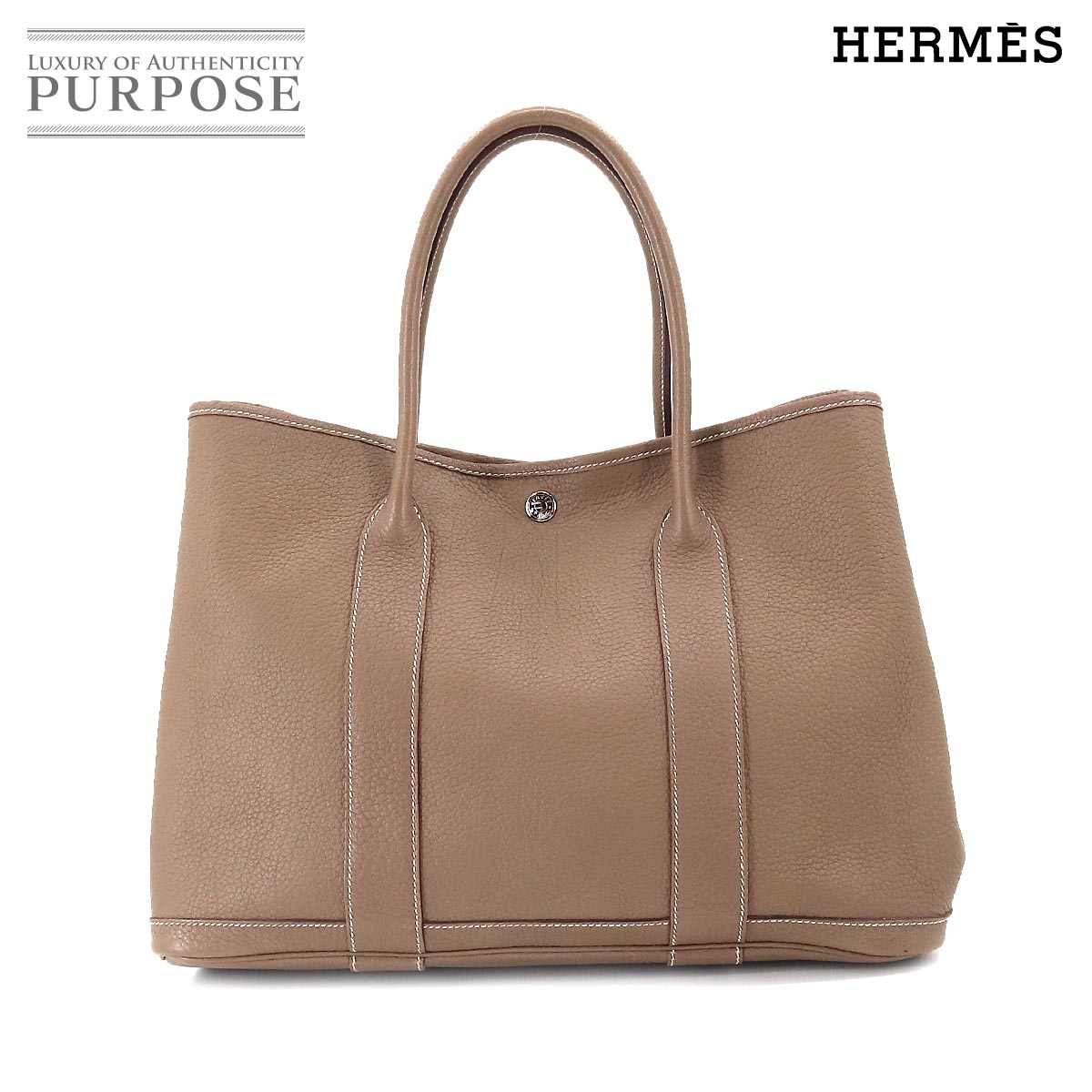 エルメス HERMES ガーデンパーティ 36 PM トート バッグ ネゴンダ エトゥープ □K刻印 シルバー 金具 Garden Party PM 【中古】のサムネイル