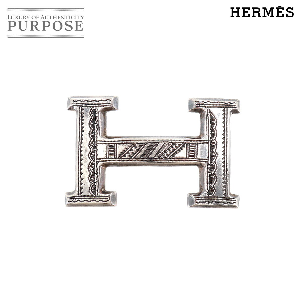 エルメス HERMES トゥアレグ バックル コンスタンス H ベルト シルバー SV 925 Touareg Constance Belt Buckle 【中古】のサムネイル