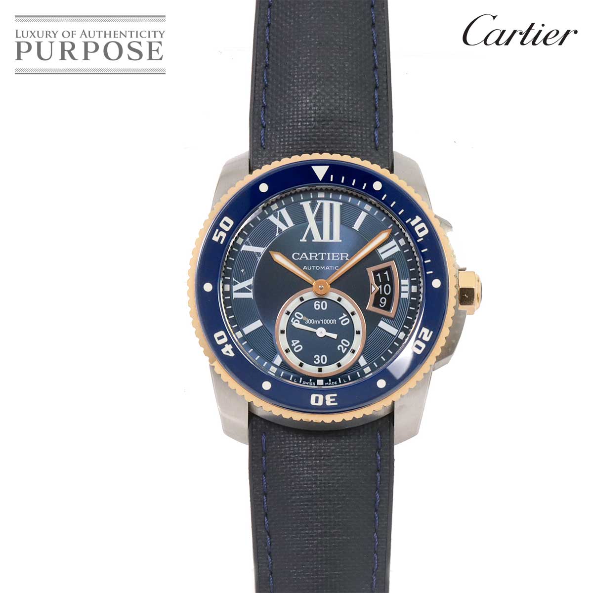 カルティエ Cartier カリブル ダイバー コンビ W2CA0008 メンズ 腕時計 K18PG ピンクゴールド オートマ 自動巻き ウォッチ Calibre de cartier diver 【中古】