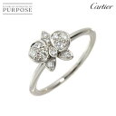 【新品同様】 カルティエ Cartier カレス ドルキデ パル #48 ダイヤ リング K18 WG ホワイトゴールド 750 指輪 Diamond Ring 【中古】