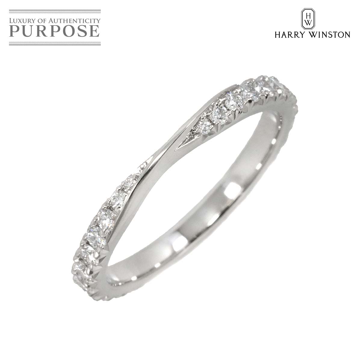 【新品同様】 ハリーウィンストン HARRY WINSTON ブリリアント ラブ 9号 ダイヤ リング Pt プラチナ 指輪 Brilliant Love Ring【証明書付き】【中古】