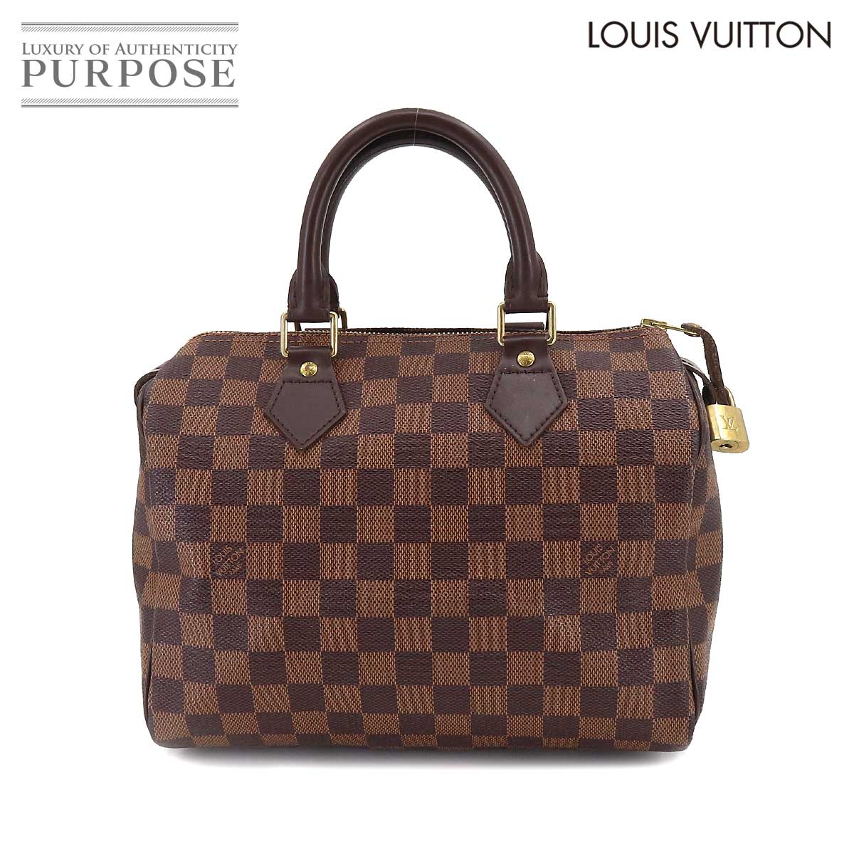 ルイ ヴィトン LOUIS VUITTON ダミエ スピーディ 25 ハンド バッグ エベヌ ブラウン N41532 ゴールド 金具 Speedy 25 【中古】