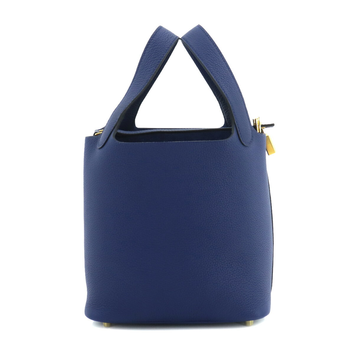 【新品 未使用】 エルメス HERMES ピコタンロック PM ハンド バッグ トリヨンクレマンス ブルーサフィール B刻印 ゴールド 金具 Picotin Lock 【中古】