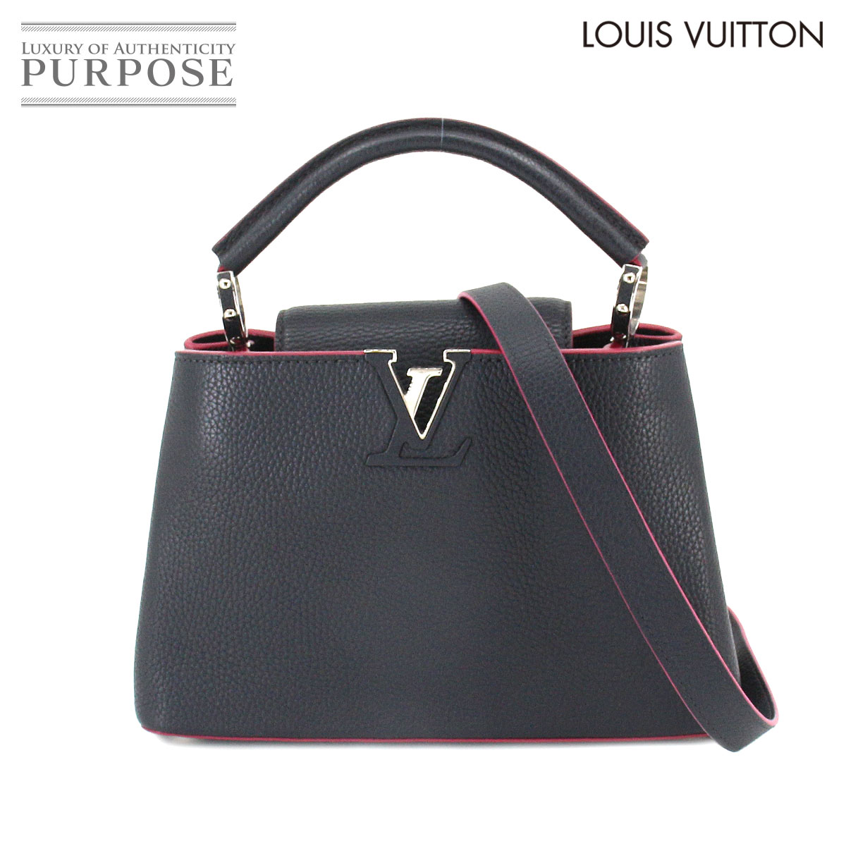 【新品同様】 ルイ ヴィトン LOUIS VUITTON カプシーヌ BB 2way ハンド ショルダー バッグ トリヨンレザー コバルト フューシャ M94517 Capucines BB 【中古】