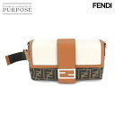 【未使用 展示品】 フェンディ FENDI バゲッド レギュラー ボディ ショルダー バッグ ブラウン レザー ブラウン シルバー 金具 7VA472 Baguette 【中古】