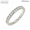 【新品同様】 ティファニー TIFFANY&CO. 5号 リング ハーフ ダイヤ Pt プラチナ チャネル セッティング 指輪 Half Diamond Ring【中古】