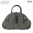 【新品同様】 クリスチャン ディオール Christian Dior トロッター ダブルサドル ハンド バッグ キャンバス レザー ブラック Trotter Double Saddle Bag 【中古】