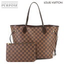 【未使用 展示品】 ルイ ヴィトン LOUIS VUITTON ダミエ ネヴァーフル MM トート バッグ エベヌ スリーズ N41358 ブラウン ゴールド 金具 RFID Damier Neverfull MM 【中古】