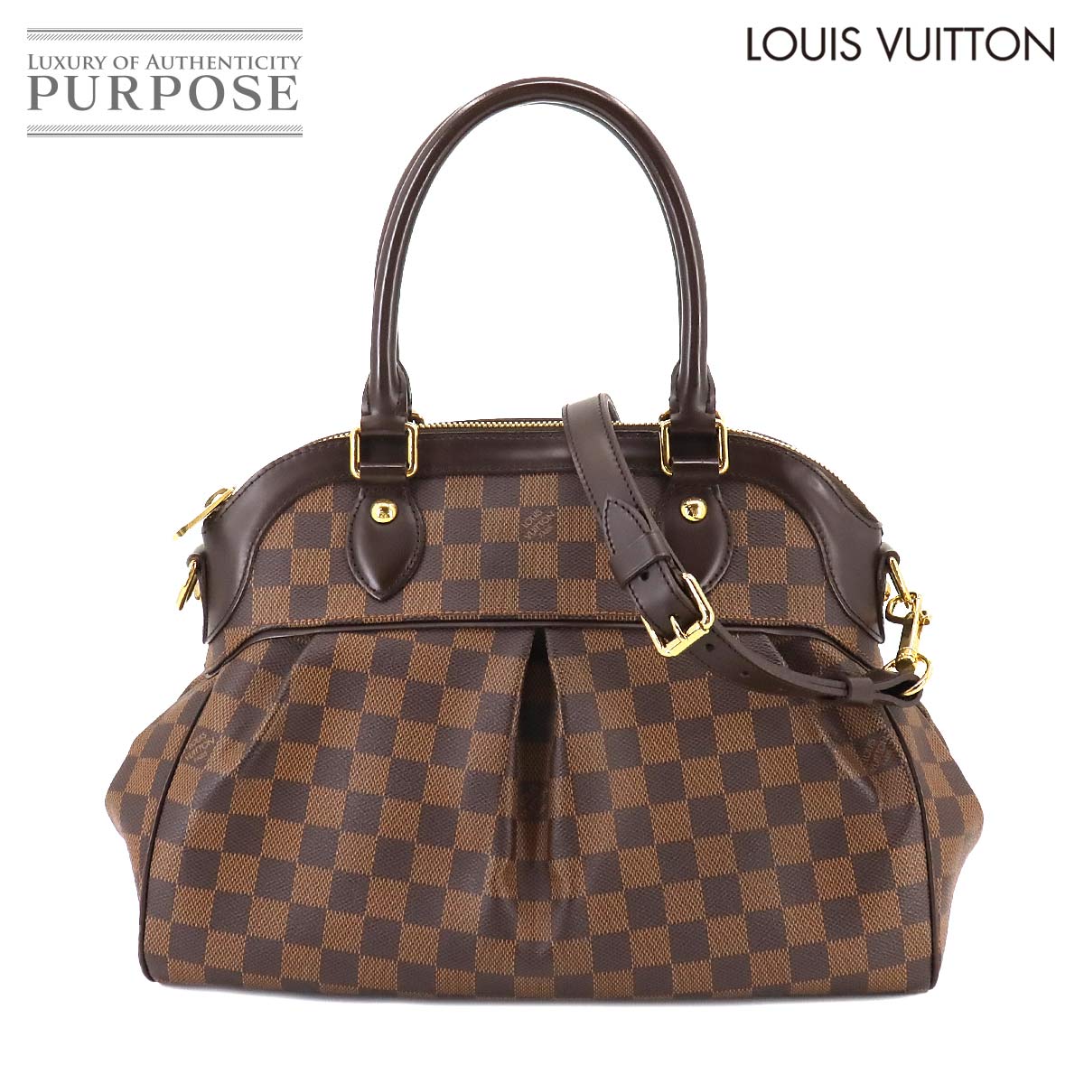 【新品同様】 ルイ ヴィトン LOUIS VUITTON ダミエ トレヴィ PM 2way ハンド ショルダー バッグ エベヌ N51997 Damier Trevi PM 【中古】