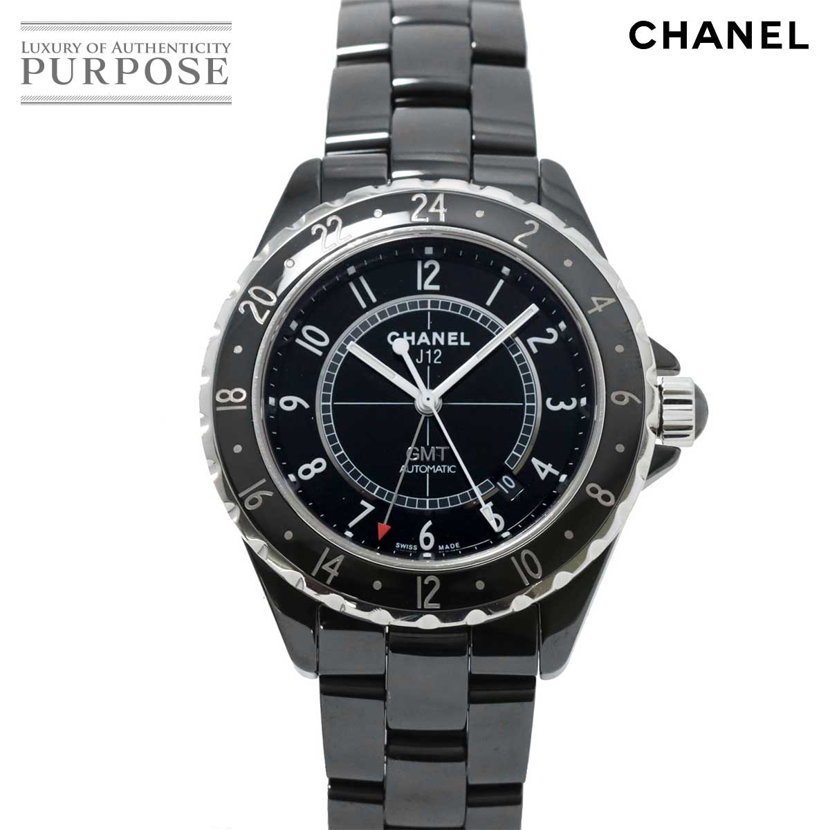 シャネル CHANEL J12 GMT 41mm H2012 メンズ 腕時計 デイト マットブラック ...