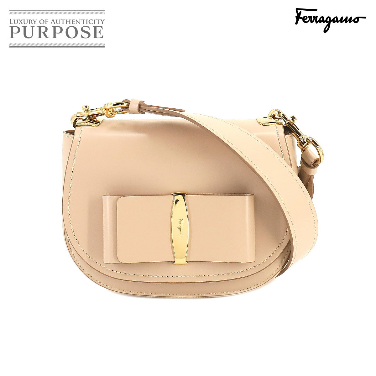 【未使用 展示品】 サルヴァトーレ フェラガモ Salvatore Ferragamo アンナ ショルダー バッグ レザー ピンク 21 G392 Anna Shoulder Bag 【中古】のサムネイル