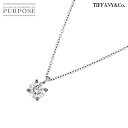 【新品同様】 ティファニー TIFFANY&CO. ソリティア ダイヤ 0.48ct F/SI1/EX ネックレス 41cm Pt プラチナSolitaire Diamond Necklace【鑑定書付き】【中古】