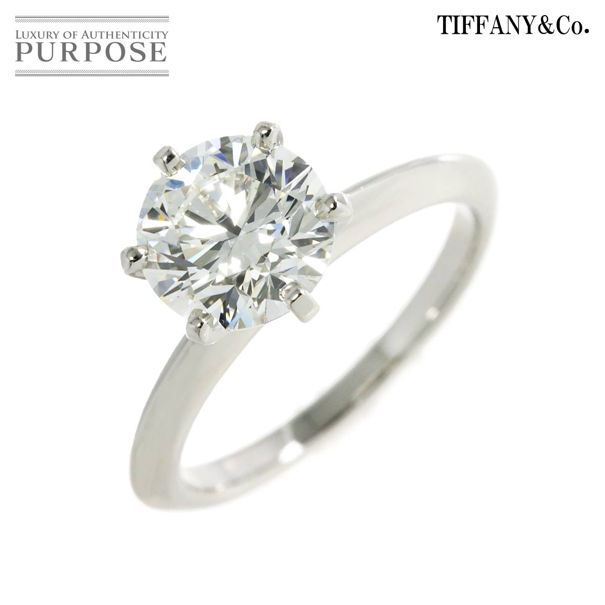 【新品同様】 ティファニー TIFFANY&CO. ソリティア ダイヤ 2.03ct I/VS1/3EX 11.5号 リング Pt プラチナ 指輪 Diamond Ring 【鑑定書付き】 【中古】のサムネイル