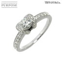 【新品同様】 ティファニー TIFFANY Co. ダイヤ 0.41ct H/VS1/EX 11.5号 リング Pt プラチナ 指輪 リボン Diamond Ring【鑑定書付き】【中古】