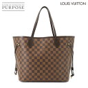 【新品同様】 ルイ ヴィトン LOUIS VUITTON ダミエ ネヴァーフル MM トート バッグ エベヌ スリーズ N41358 ブラウン ゴールド 金具 Damier Neverfull MM 【中古】