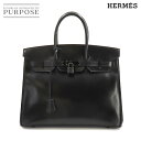 【新品同様】 エルメス HERMES バーキン35 ソーブラック ボックスカーフ ハンド バッグ □N刻印 ブラック 金具 Birkin 35 【中古】