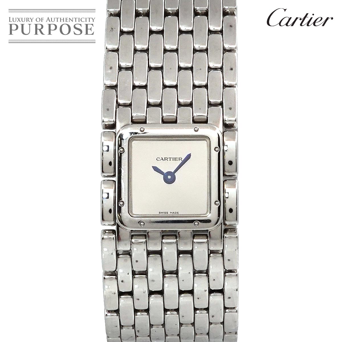 【電池交換 済み】 カルティエ Cartier パンテール リュバン W61004T9 レディース 腕時計 ミラー 文字盤 クォーツ ウォッチ Panthere 【中古】