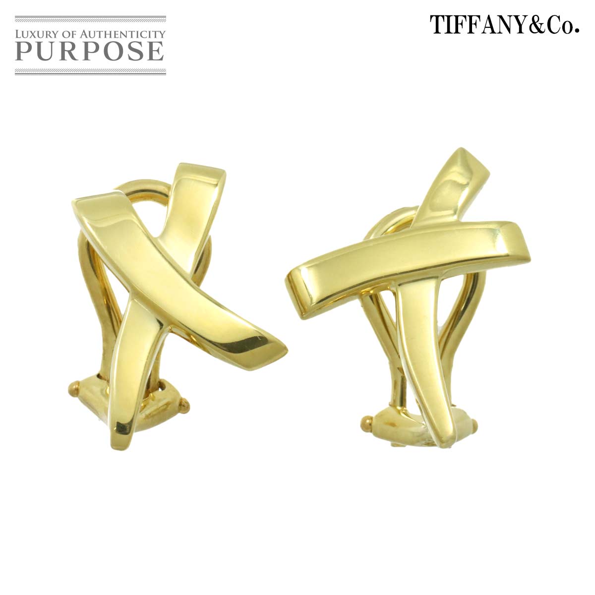 ڿƱ͡ ƥեˡ TIFFANY&Co.   K18 YG  750 Kiss Earrings Clip onš