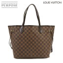 ルイ ヴィトン LOUIS VUITTON ダミエ ネヴァーフル MM トート バッグ エベヌ スリーズ N51105 ブラウン Damier Neverfull MM 【中古】