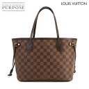 ルイ ヴィトン LOUIS VUITTON ダミエ ネヴァーフル PM トート バッグ エベヌ N51109 ブラウン Damier Neverfull PM 【中古】