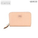 【未使用 展示品】 グッチ GUCCI GGマーモント ダブルG コインケース 小銭入れ レザー ピンク 644412 GG Marmont Coin Case 【中古】