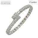 【新品同様】 カルティエ Cartier テクトニック フル ダイヤ バングル 16 K18 WG ホワイトゴールド 750 ブレスレット Bracelet【証明書付き】【中古】
