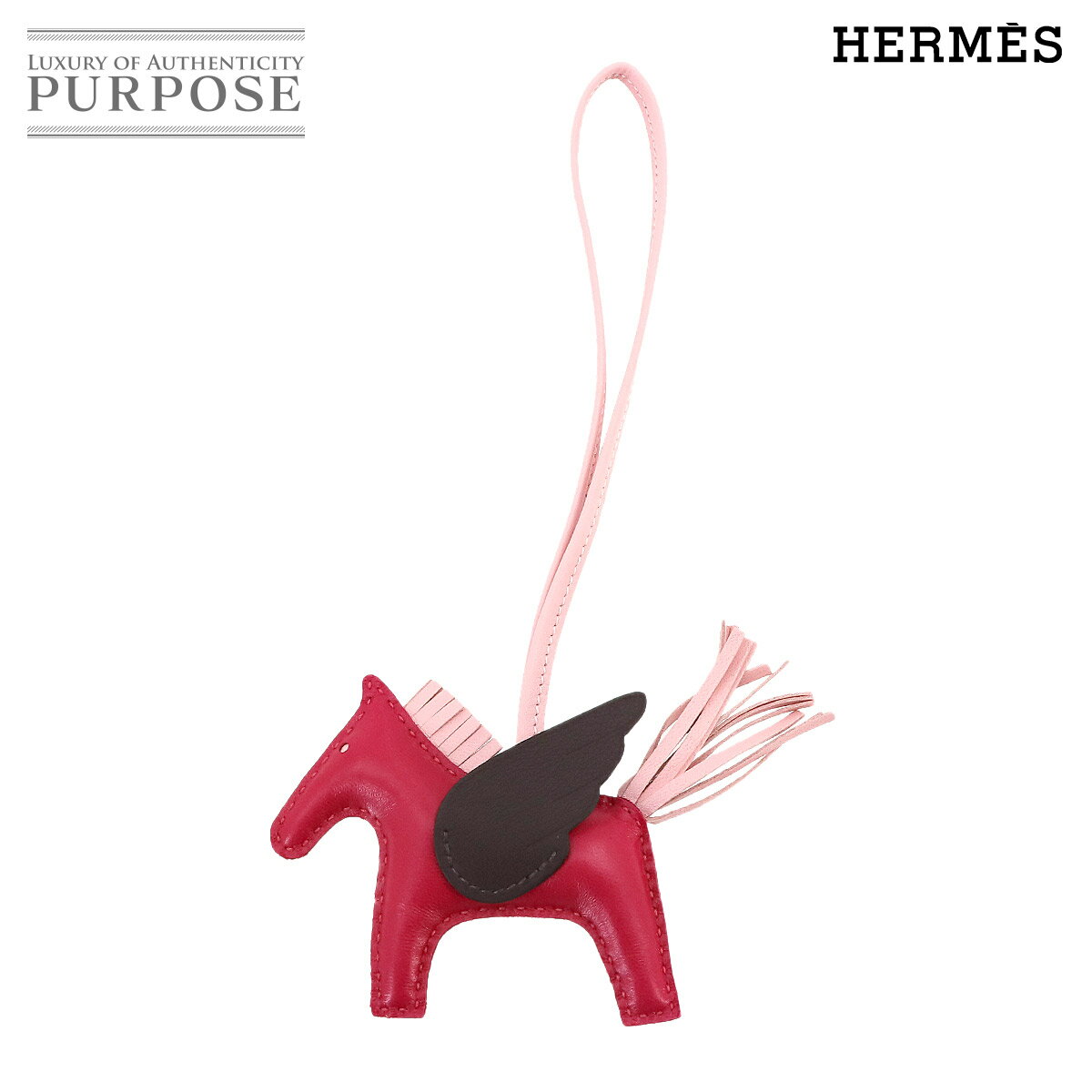 【未使用 展示品】 エルメス HERMES ロデオ ペガサス PM バッグ チャーム アニューミロ スイフト フランボワーズ ローズサクラ ルージュセリエ B刻印 Rodeo Pegasus PM 【中古】のサムネイル