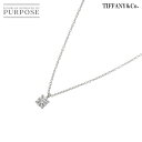 【新品同様】 ティファニー TIFFANY&CO. ソリティア ダイヤ 0.32ct G/VVS1/EX ネックレス 46cm Pt プラチナ Solitaire Diamond Necklace【鑑定書付き】【中古】