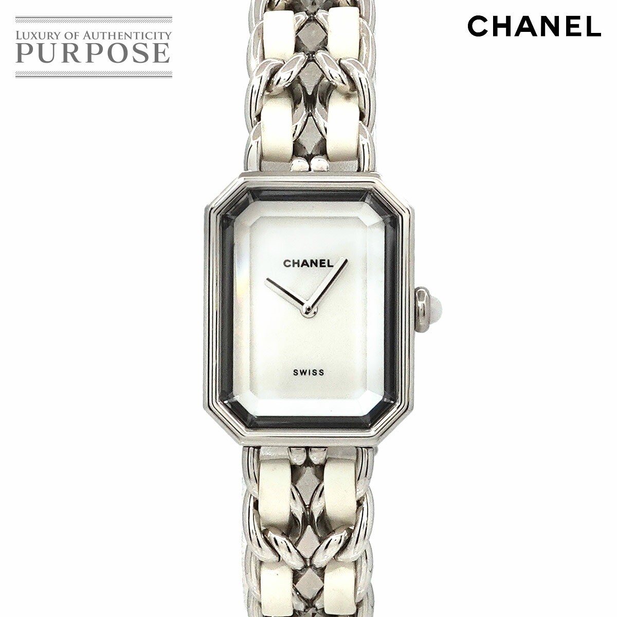 シャネル CHANEL プルミエール H1639 レディース 腕時計 ホワイトシェル クォーツ ウォ ...