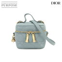 【未使用 展示品】 クリスチャン ディオール Christian Dior レディディオール マイクロ バニティ 2way ハンド ショルダー バッグ レザー ブルー Vanity Case 【中古】