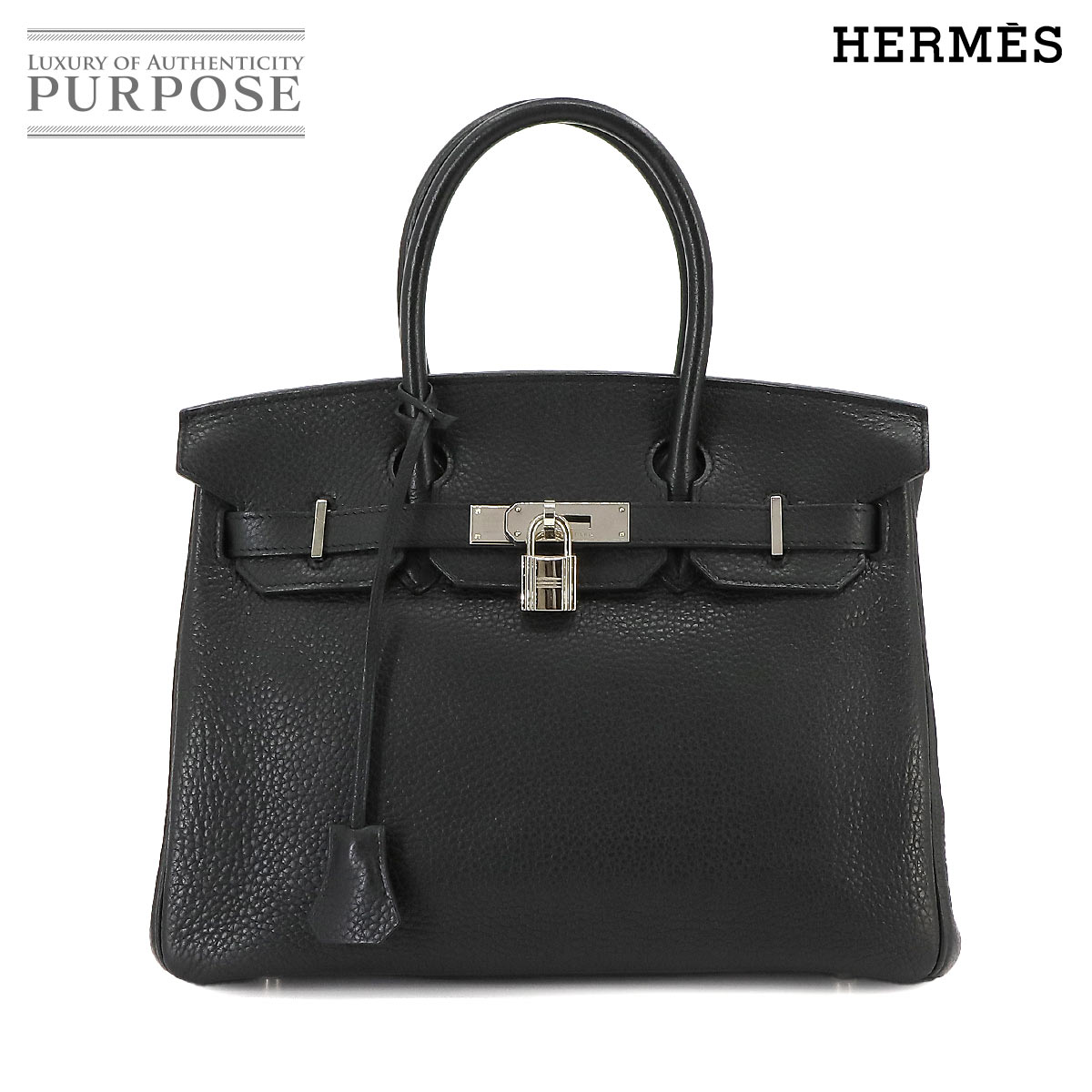 ᥹ HERMES С30 ϥ Хå ȥ󥯥ޥ ֥å M С  Birkin 30 š