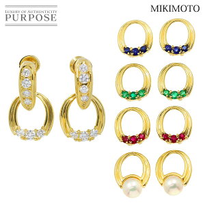 ڿƱ͡ ߥ MIKIMOTO 俿 ޥȡ   K18 YG 100ǯǰ 㡼դ Earringsš