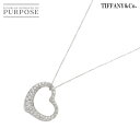 【新品同様】 ティファニー TIFFANY&Co. オープンハート 22mm ダイヤ ネックレス 40cm Pt プラチナ Diamond Necklace【中古】