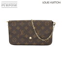 【未使用 展示品】 ルイ ヴィトン LOUIS VUITTON モノグラム ポシェット フェリシー チェーン ウォレット ブラウン フューシャ M81896 RFID Felicie Pochette 【中古】