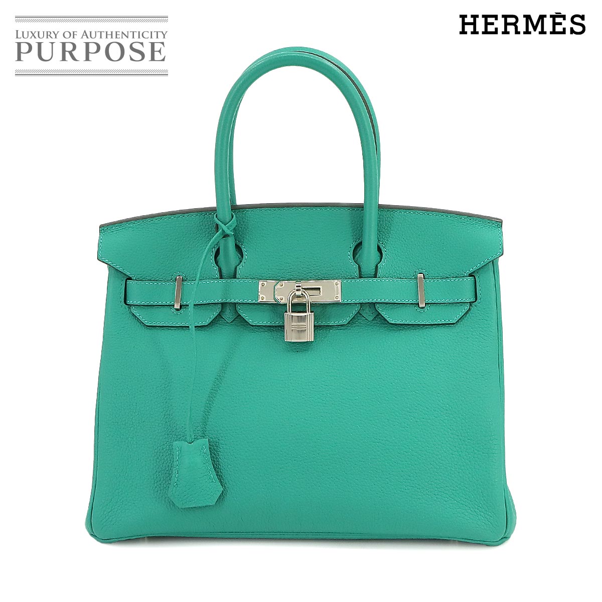 【未使用 展示品】 エルメス HERMES バーキン30 ハンド バッグ トゴ ヴェールヴェロン D刻印 シルバー 金具 Birkin 30 【中古】のサムネイル