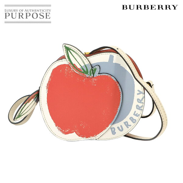 【新品同様】 バーバリー BURBERRY アップル ショルダー バッグ レザー マルチカラー ゴールド 金具 Shoulder Bag 【中古】