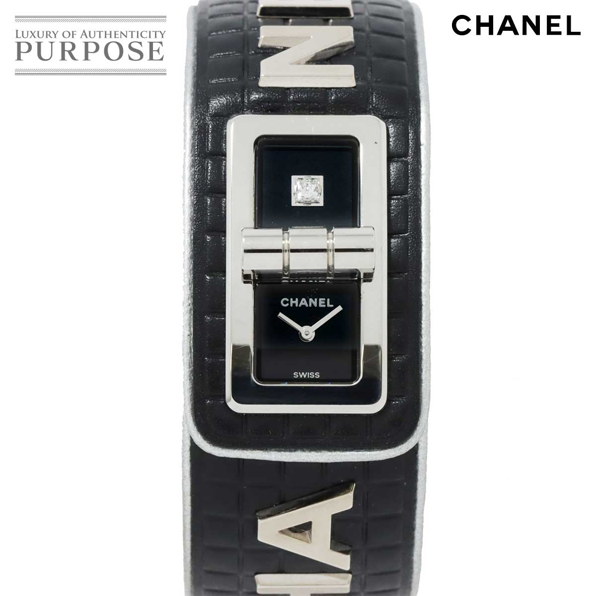 シャネル CHANEL コードココ ウォンテッド ドゥ シャネル H6947 レディース 腕時計 1P ダイヤ ブラック 文字盤 クォーツ ウォッチ Code Coco 【中古】 1