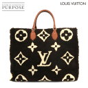 【新品同様】 ルイ ヴィトン LOUIS VUITTON モノグラム テディ オンザゴー GM 2way トート ショルダー バッグ シアリング ブラウン ベージュ M55420 RFID On The Go 【中古】