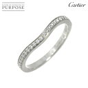 【新品同様】 カルティエ Cartier バレリーナ カーブ #48 リング ハーフ ダイヤ Pt プラチナ 指輪 Ballerine Ring【中古】