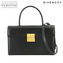 【新品同様】 ジバンシー GIVENCHY 2way ハンド ショルダー バッグ レザー ブラック ゴールド 金具 Hand Bag 【中古】