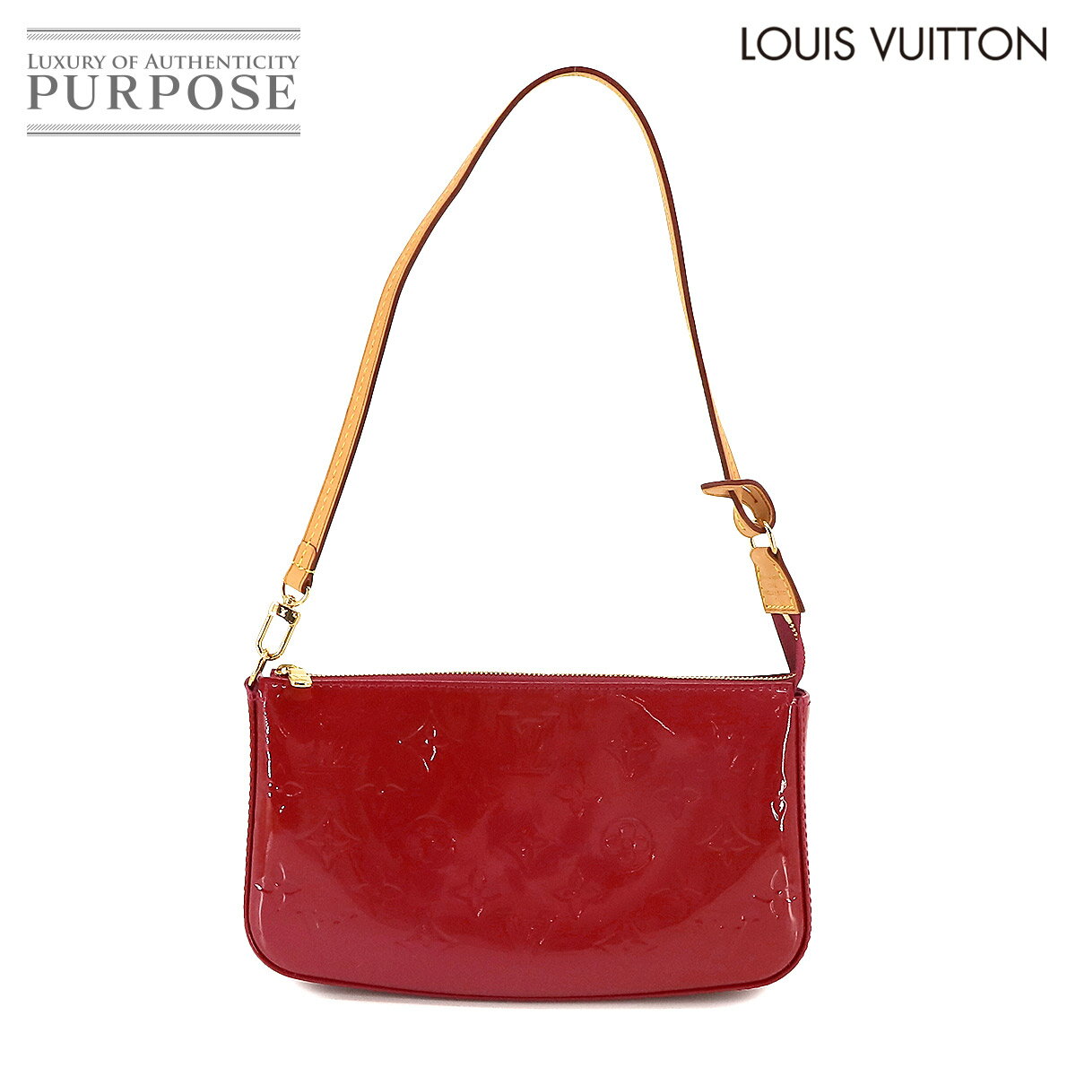 ルイ ヴィトン LOUIS VUITTON ヴェルニ ポシェット アクセソワール 2way ハンド ショルダー バッグ レザー ポムダムール M91577 Pochette Accessoires 【中古】