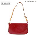 ルイ ヴィトン LOUIS VUITTON ヴェルニ ポシェット アクセソワール 2way ハンド ショルダー バッグ レザー ポムダムール M91577 Pochette Accessoires 【中古】