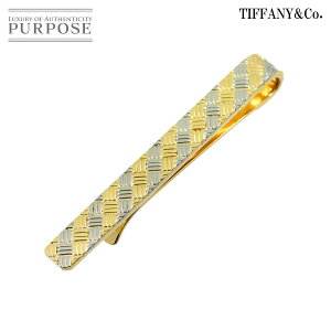 【新品同様】 ティファニー TIFFANY&CO. タイピン K18 YG WG イエロー ホワイト ゴールド 750 タイバー Tie Bar【中古】