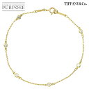 【新品同様】 ティファニー TIFFANY CO. バイザヤード ダイヤ 6P ブレスレット 18cm K18 YG 750 イエローゴールド By The Yard Bracelet【中古】