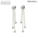 【新品同様】 ティファニー TIFFANY&Co. バイザヤード ドロップ ダイヤ ピアス Pt プラチナ Earrings Pierced【中古】