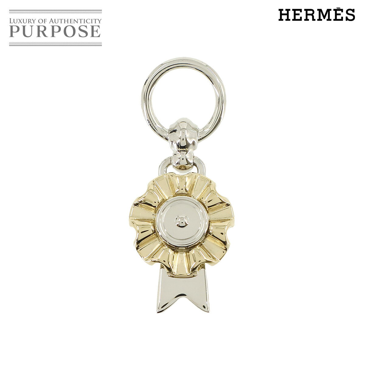 【未使用 展示品】 エルメス HERMES フロット ツイリーリング スカーフリング シルバー ゴールド ミニ チャーム Twilly Ring 【中古】のサムネイル
