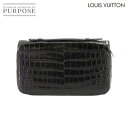 ルイ ヴィトン LOUIS VUITTON クロコダイル ジッピーXL ラウンドファスナー 長財布 ノワール N92971 Zippy XL 【中古】