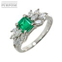 yVidグz O 13 Gh 0.70ct _C 0.77ct Pt v`i w Emerald RingyÁz