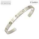 【新品同様】 カルティエ Cartier ラブ ブレス 19 オープン K18 WG ホワイトゴールド 750 ブレスレット バングル Love Bracelet【証明書付き】【中古】