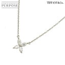 【新品同様】 ティファニー TIFFANY&Co. ビクトリア ダイヤ ネックレス スモール 41cm Pt プラチナ フラワー 花 Necklace【中古】